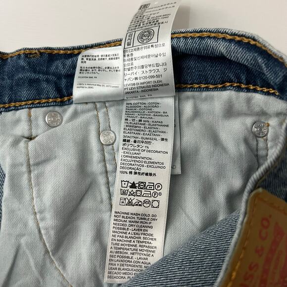 Levi's 505 Straight Leg Blue Denim Jeans | Men's Size 34x34 - Picture 5 of 8